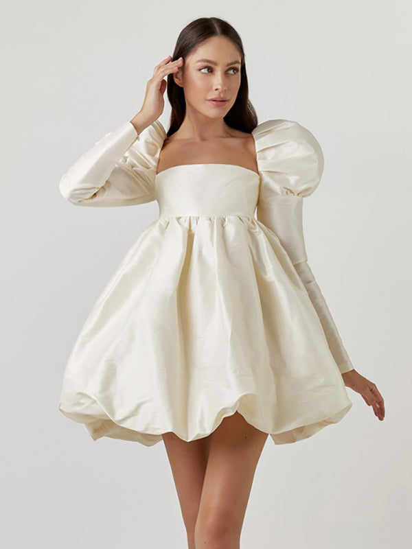 Women's A-skirt lamb leg sleeve dress