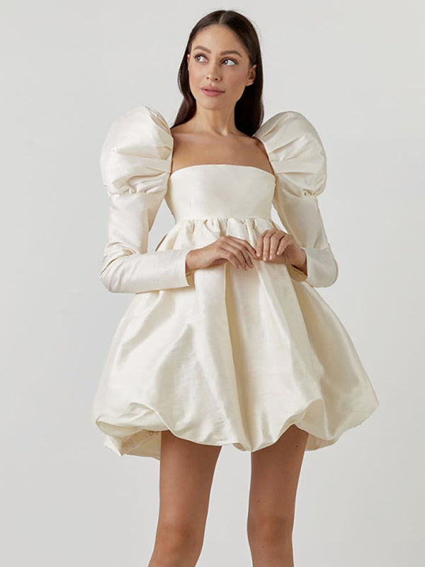 Women's A-skirt lamb leg sleeve dress