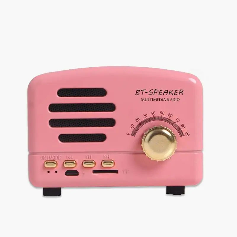 Retro Portable Bluetooth Speaker Classic Music Player Mini Wireless Bluetooth Speaker Radio USB/TF Card Soundbox Music Box