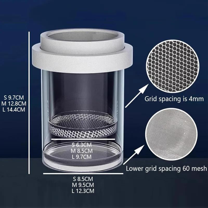 Magic Floating Nursery Self-Adjusting Breeder Box for Baby Fish - Safe Zone, Breathable Mesh Tank for Shrimp & Fry Protection