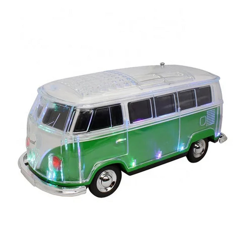 WS-267BT Crystal Car Shape Bus Bluetooth Speaker with TF USB FM AUX Handsfree LED Light