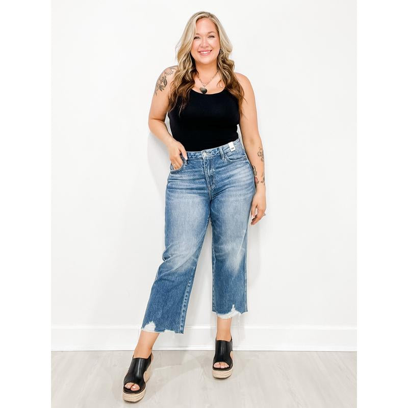 Judy Blue QUEEN of the CROP Hi-Waist Cropped Jeans