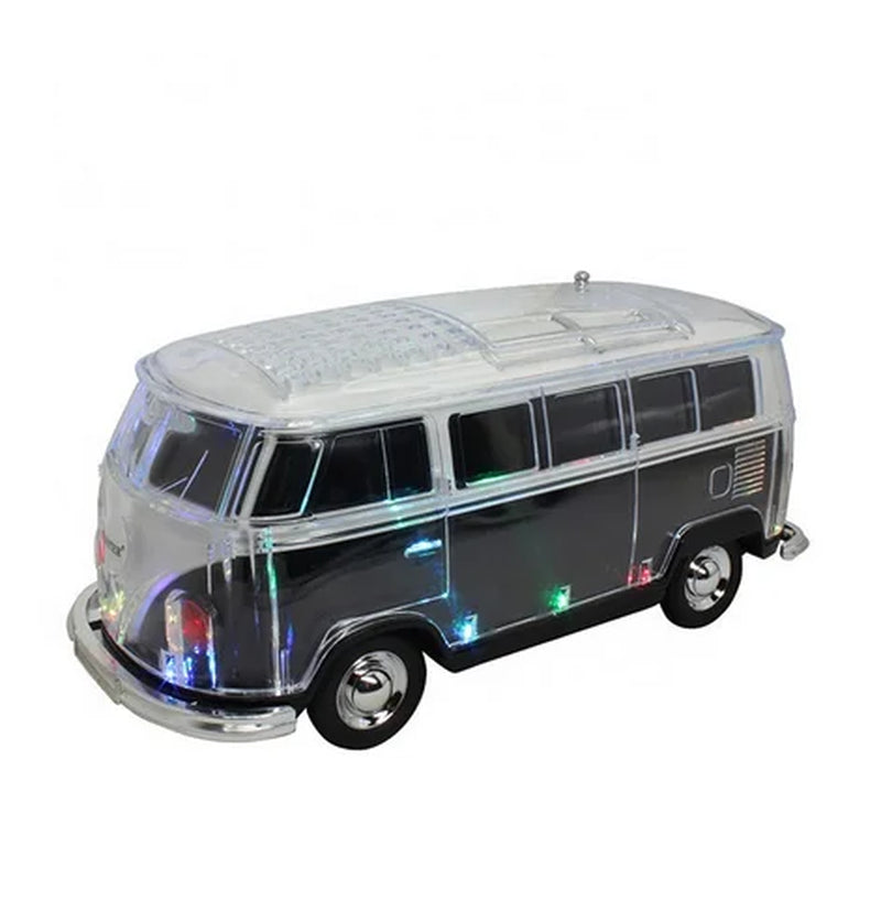 WS-267BT Crystal Car Shape Bus Bluetooth Speaker with TF USB FM AUX Handsfree LED Light