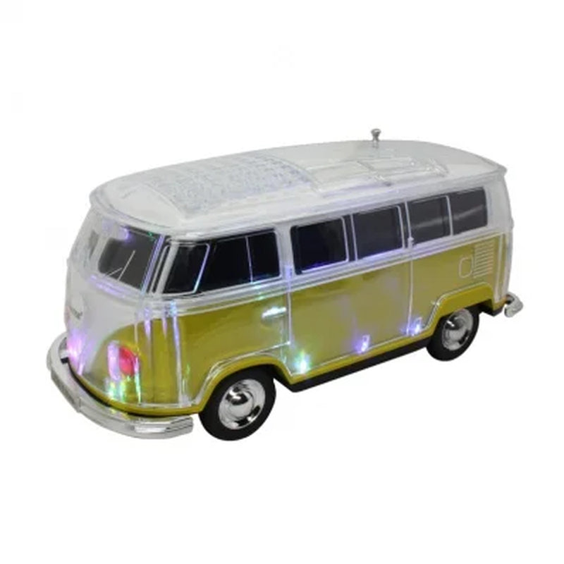 WS-267BT Crystal Car Shape Bus Bluetooth Speaker with TF USB FM AUX Handsfree LED Light