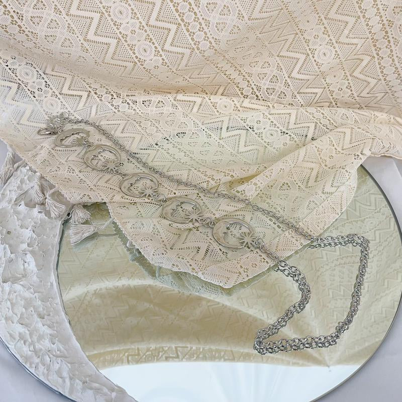 Celestial Chain Belt, Wicca Whimsical Waist, Belt, Costume Jewelry, Crescent Moon Sun Belts, Hippie Boho Belts, Vintage Witch Belt