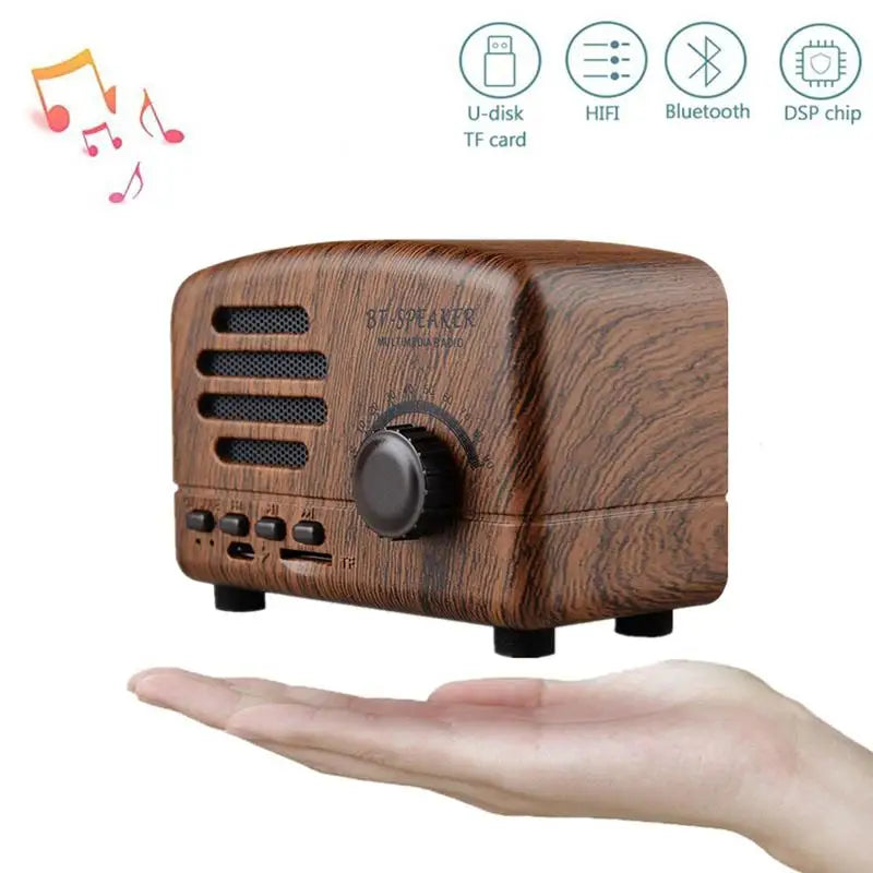 Retro Portable Bluetooth Speaker Classic Music Player Mini Wireless Bluetooth Speaker Radio USB/TF Card Soundbox Music Box