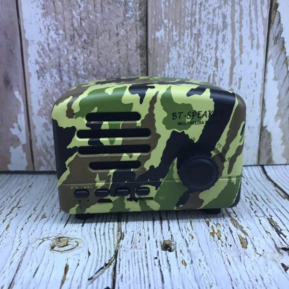 Retro Portable Bluetooth Speaker Classic Music Player Mini Wireless Bluetooth Speaker Radio USB/TF Card Soundbox Music Box