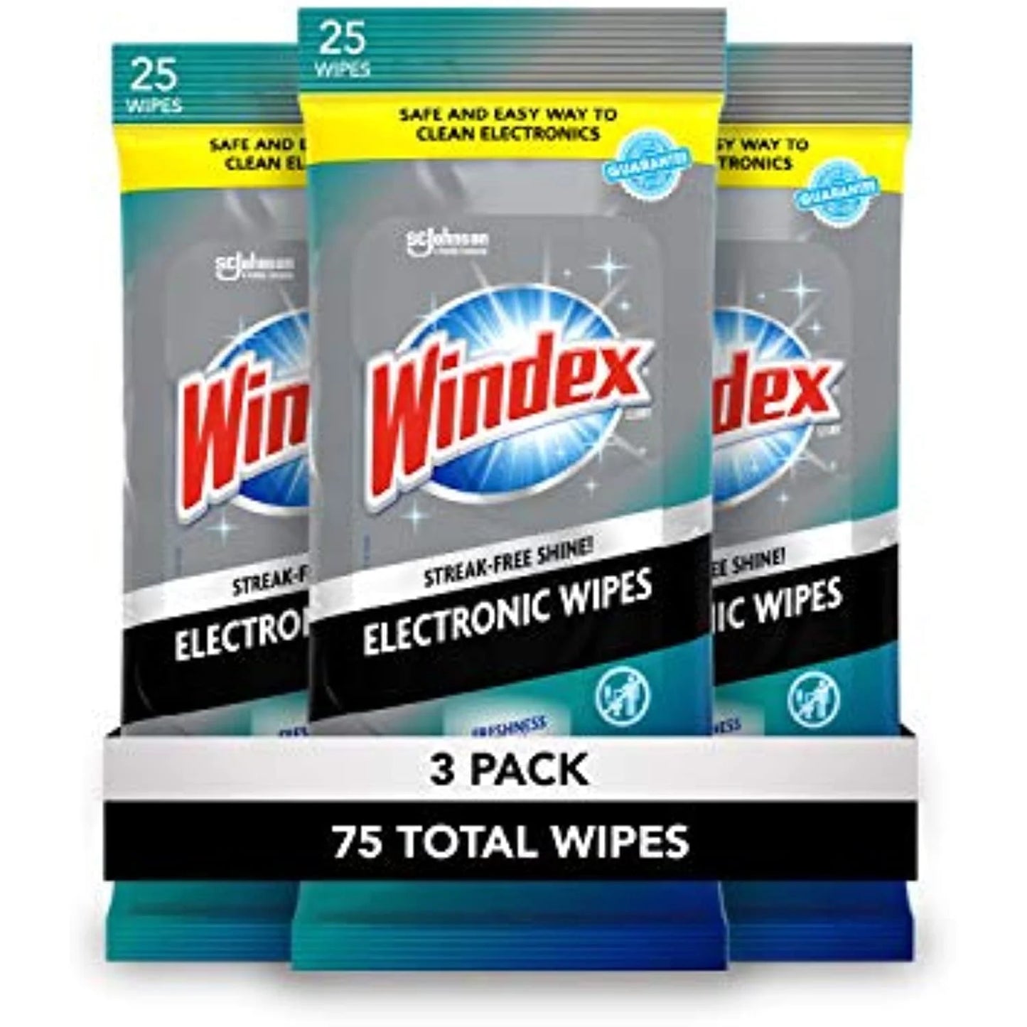 Electronics Screen Wipes for Computers, Phones, Televisions and More, 25 Count - Pack of 3 (75 Total Wipes)