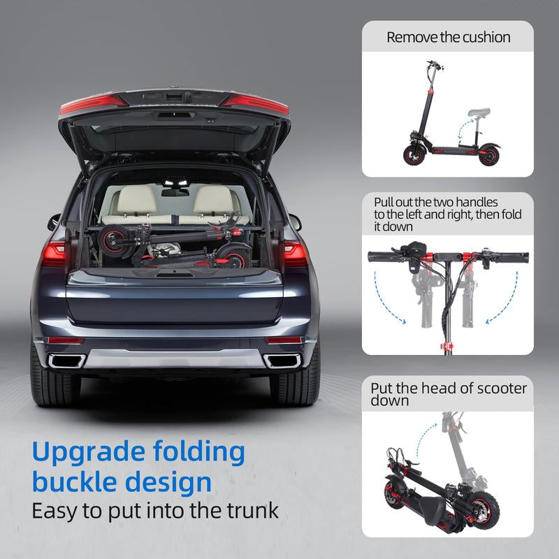 35MPH SPEED MONSTER! 1200W BEAST + OFF-ROAD TIRES, FOLDS in SECONDS to FIT ANY TRUNK! COMMUTER’S DREAM ️