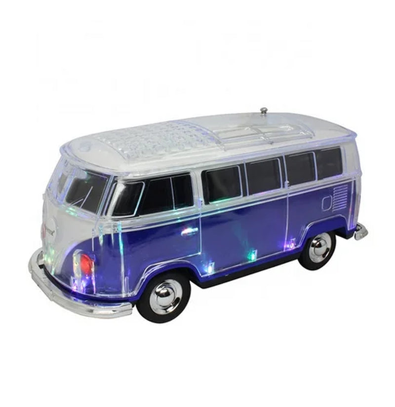 WS-267BT Crystal Car Shape Bus Bluetooth Speaker with TF USB FM AUX Handsfree LED Light