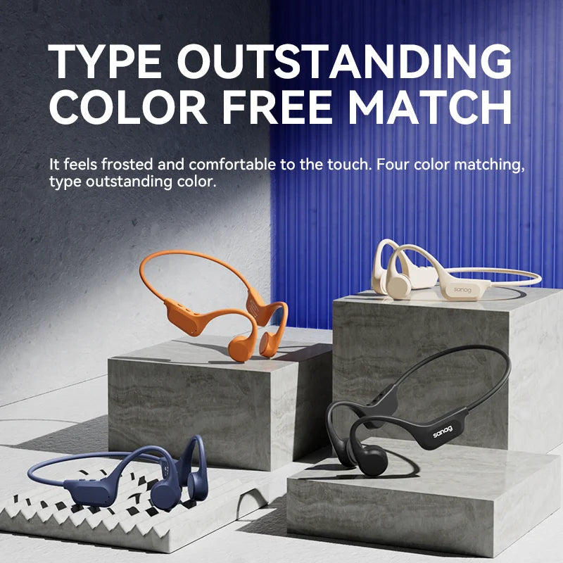 B60S True Bone Conduction Bluetooth 5.3 Wireless Earphones IPX8 Swimming Riding Headphones Flash-Sale Choice 64G Headset