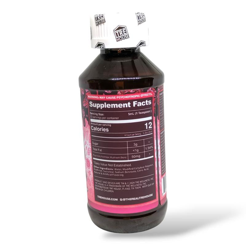 Tre House Magic Mushrooms Syrup Sweet Taffy Beverage Flavor - 23 Servings of High-Potency Syrup with Natural Grape Taste, Vegan Option Available