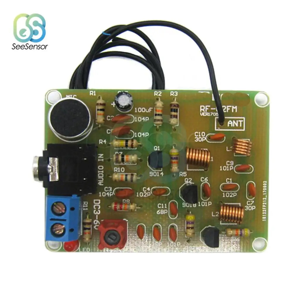 DC 3-6V FM Wireless Transmitter Module Kits 76-108Mhz Frequency Modulation Wireless Microphone Module Board Parts DIY Electronic